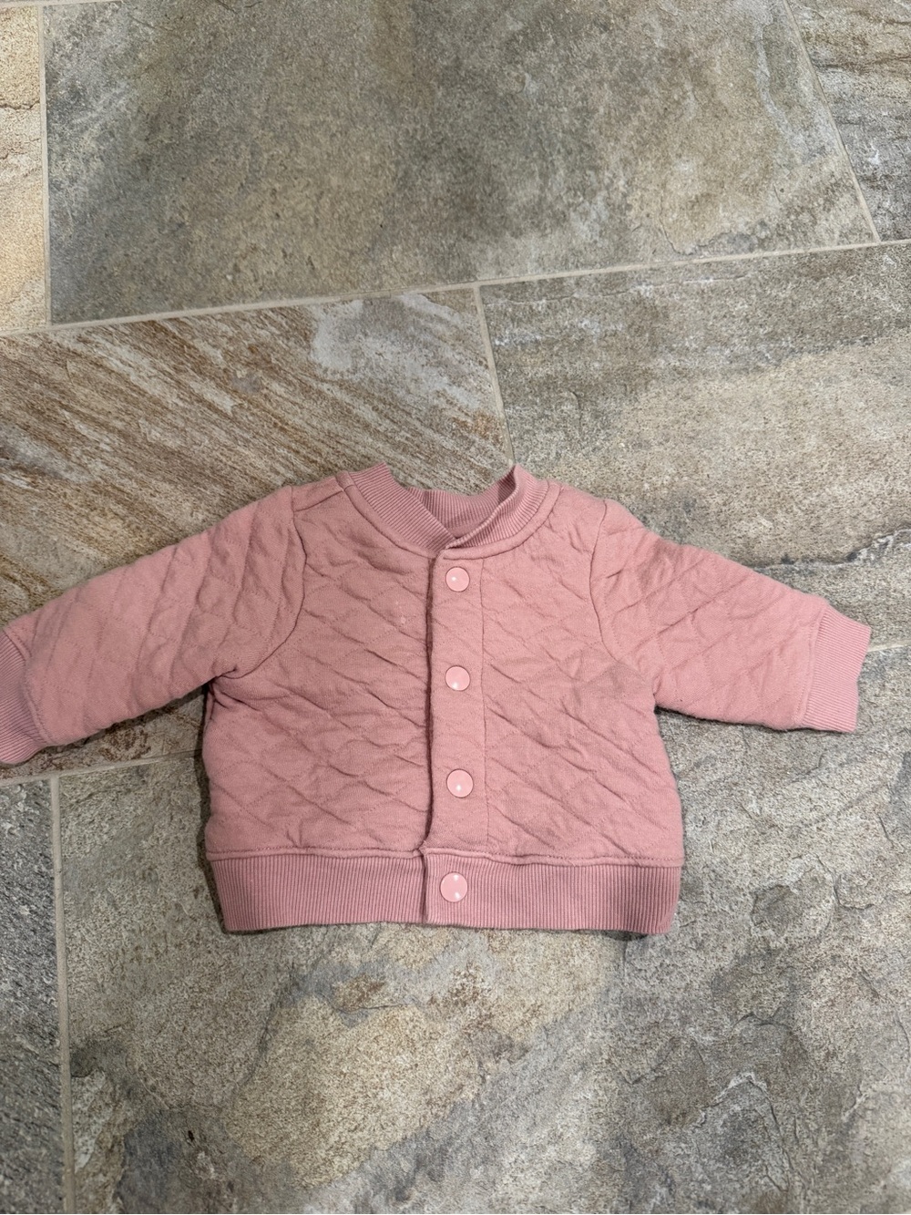 Hanna Andersson Quilted Snap-Front Jacket in Dusty Rose